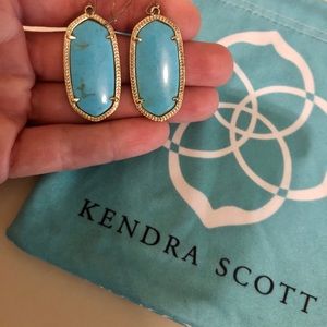 KENDRA SCOTT turquoise and gold “Dani” earrings